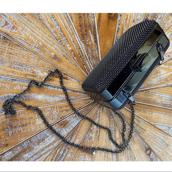 EUC bebe Gunmetal Tone Clutch / Minaudière Bag - Picture 8 of 10